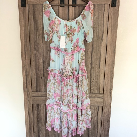 Hemant & Nandita Asia Plunged Midi Dress - Picture 8 of 13